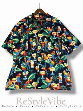 BENNY’S ALOHA SHIRTS Men’s Size 3X Shirt Aloha Hawaiian Style Short Sleeve
